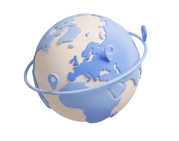 Globe representing jobs across Europe